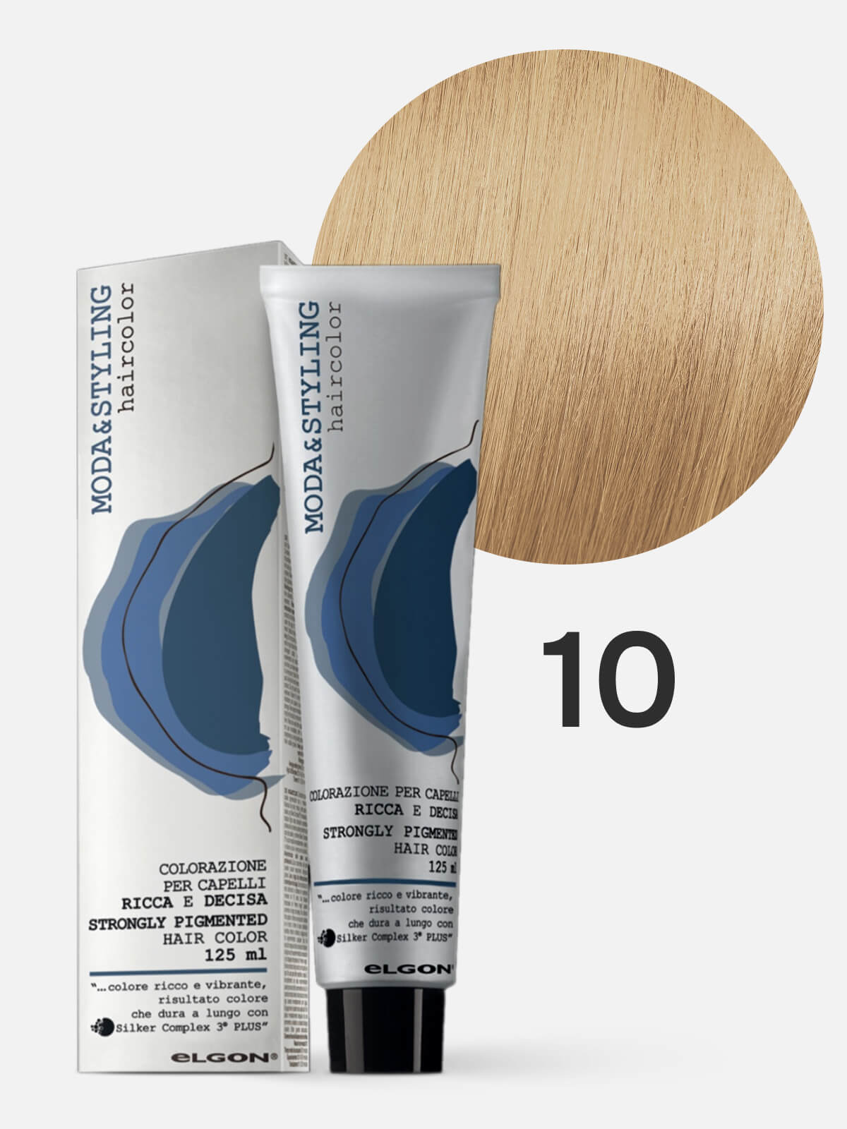 0101010010a.jpg ELGON MODASTYLING Краска для волос 10 платиновый блонд Platinum Blonde 125мл — изображение 1