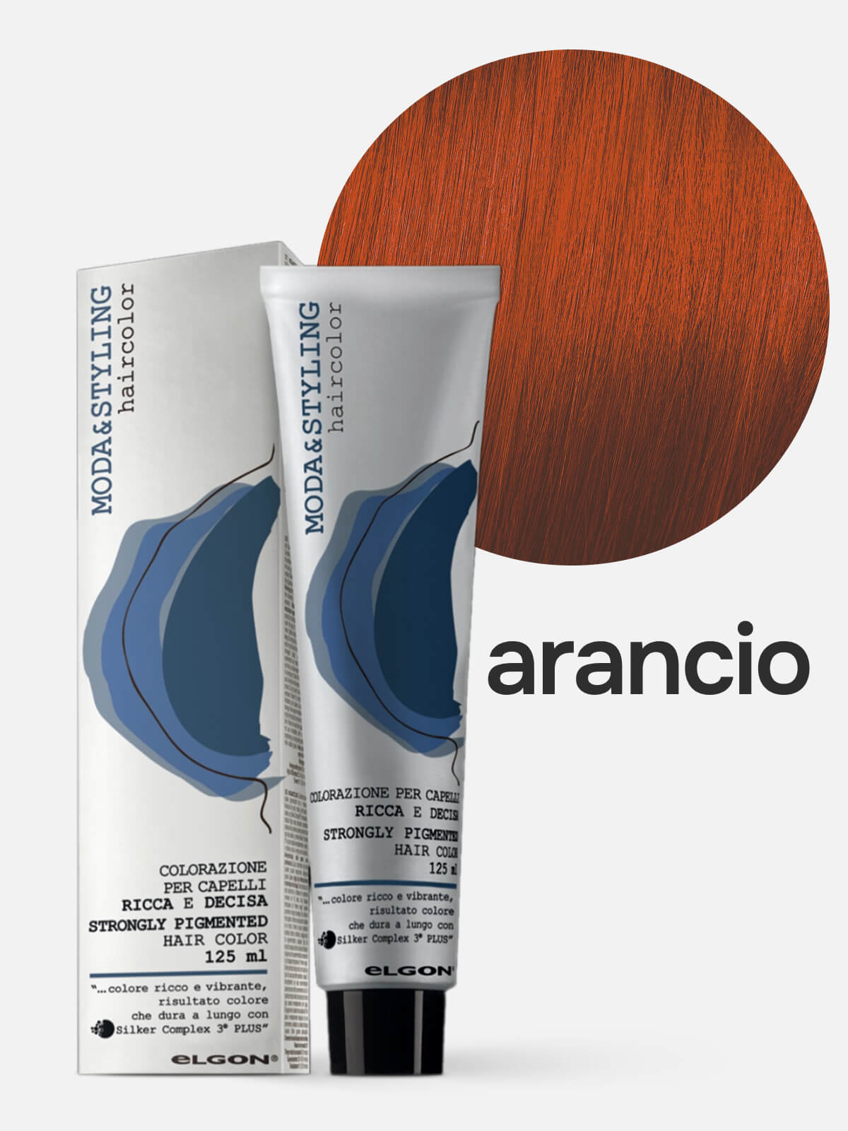 0101010996a.jpg ELGON MODASTYLING Краска для волос ARANCIO оранжевый 125мл — изображение 1