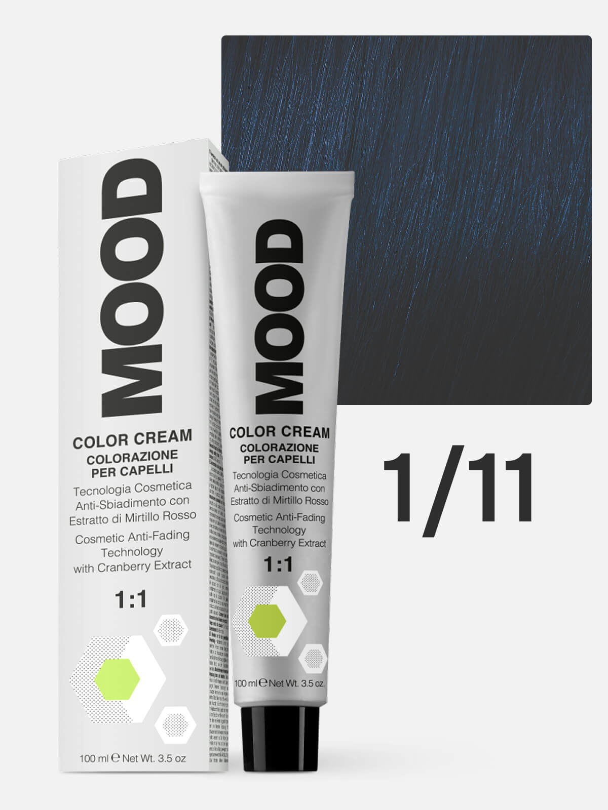 0102010001a.jpg MOOD Краска для волос 1/11 иссиня черный 100мл — изображение 1