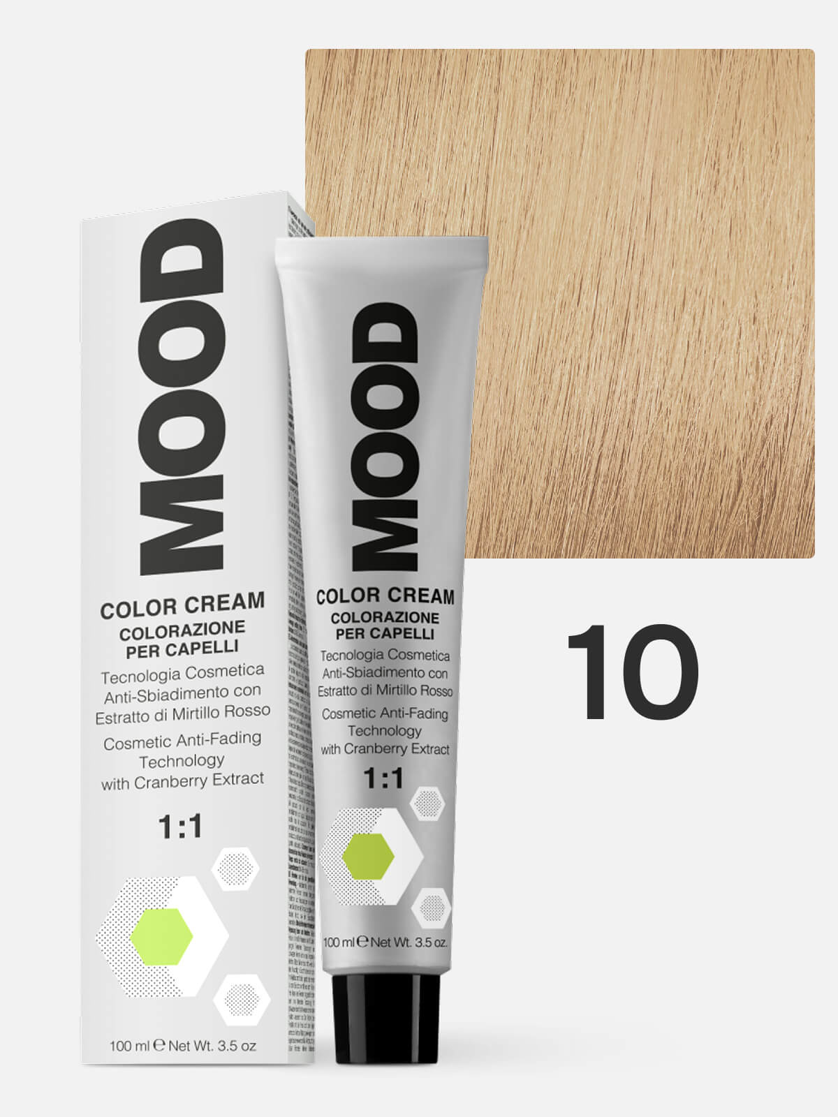 0102010010a.jpg MOOD Краска для волос 10 платиновый блонд 100мл — изображение 1