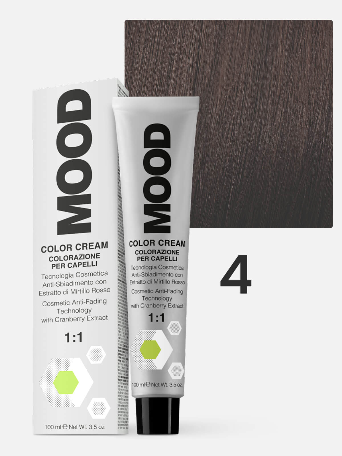 0102010486.jpg MOOD Краска для волос 4 каштановый Castano 100мл — изображение 1