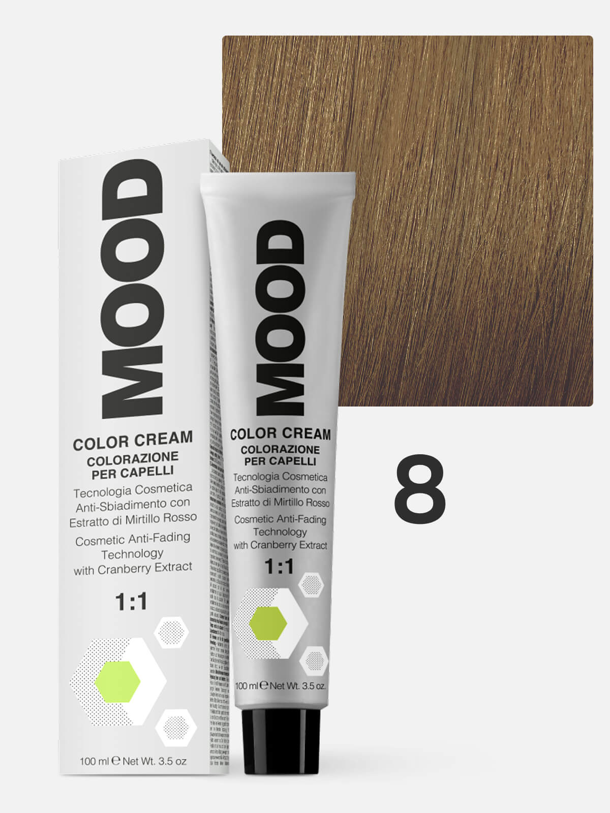 0102010843.jpg MOOD Краска для волос 8 светлый блонд 100мл — изображение 1