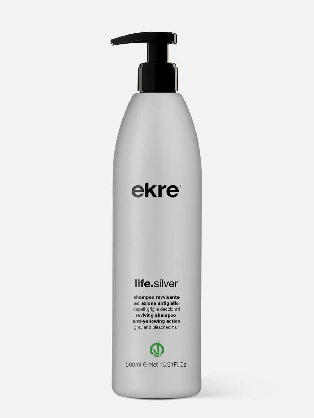 01226e.jpg EKRE LIFE.SILVER Шампунь для волос анти-желтый Reviving Shampoo Anti-Yellowing Action 500мл — изображение 1