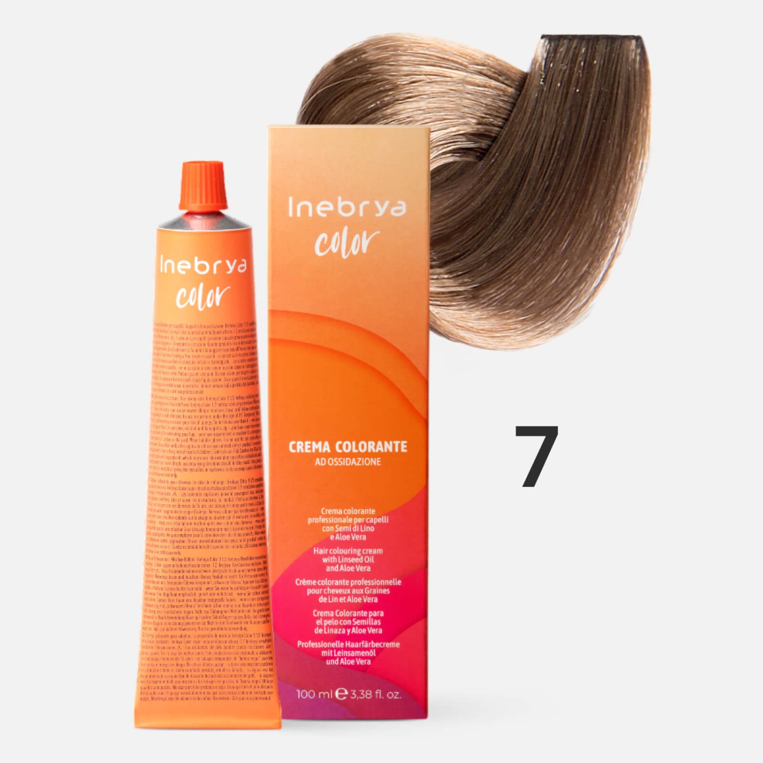 1006089.jpg INEBRYA Color 7 Профессиональная крем-краска для волос Русый 100 мл — изображение 1