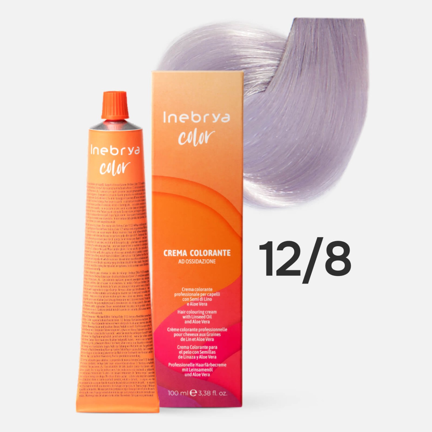 1006375.jpg INEBRYA Color 12/8 Профессиональная крем-краска для волос Блондин ультра светлый жемчужный 100 мл — изображение 1
