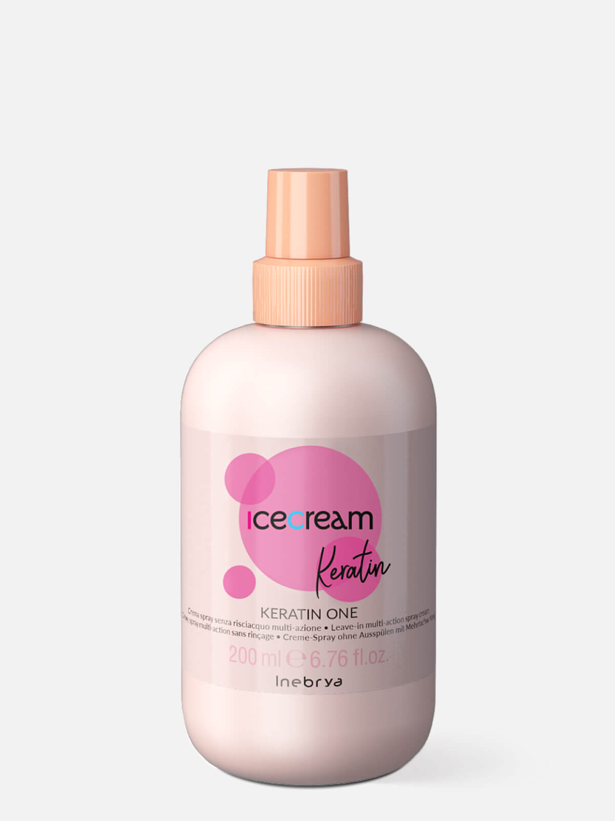 1026315.jpg INEBRYA ICE CREAM KERATIN Кондиционер-спрей для волос несмываемый с кератином LEAVE-IN MULTI-ACTION SPRAY CREAM 200мл — изображение 1