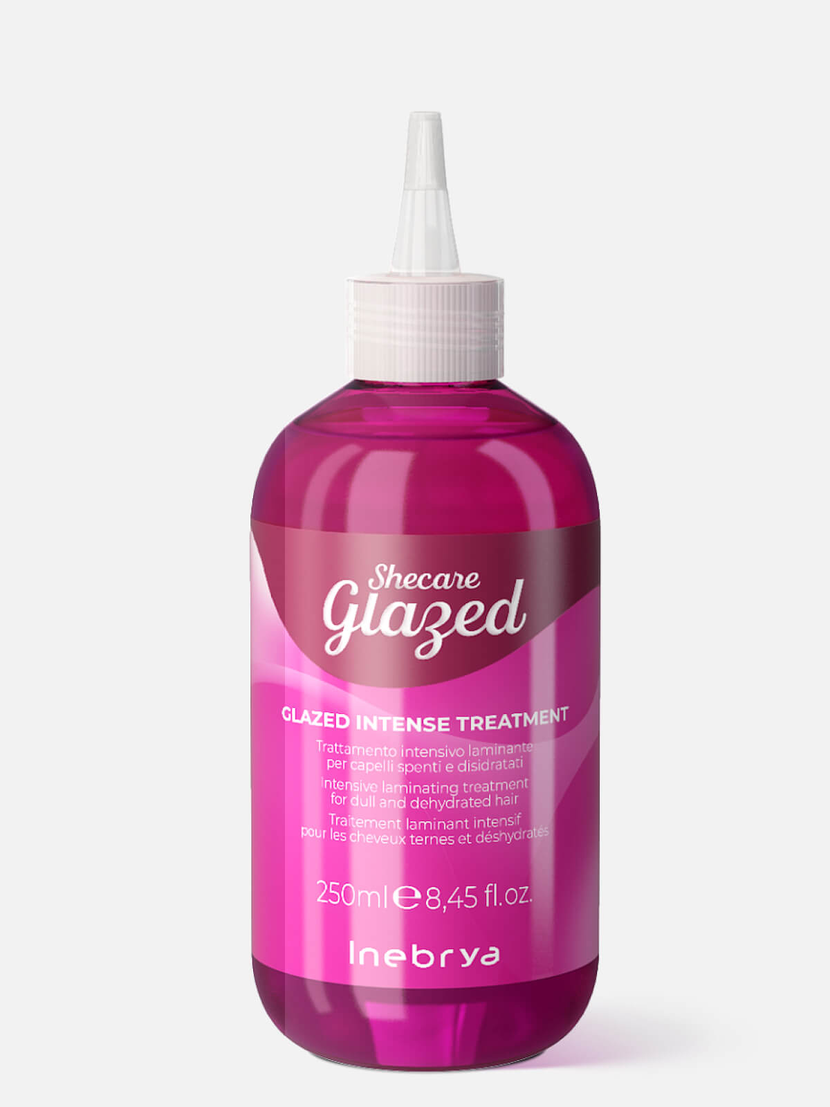 1026439.jpg INEBRYA SHECARE GLAZED Флюид ламинирующий для блеска волос INTENSE TREATMENT 250мл — изображение 1
