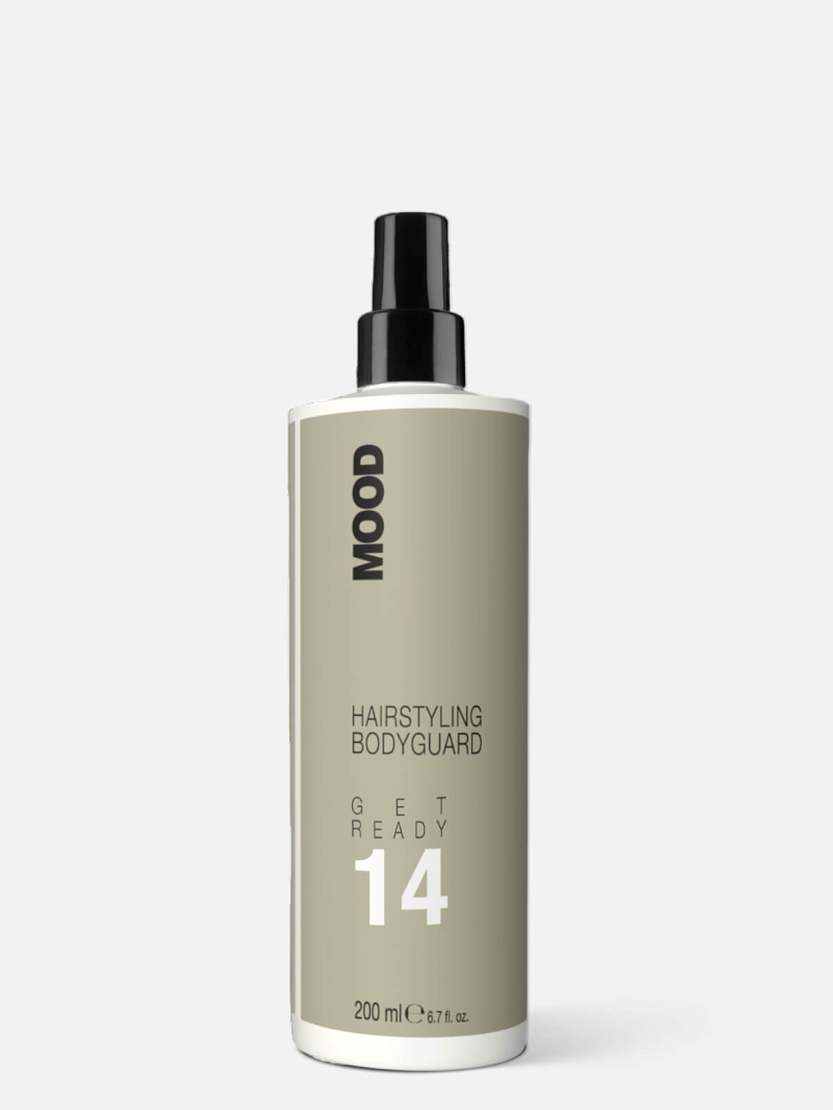 1102090200.jpg MOOD BODYGUARD 14 Спрей-кондиционер термозащитный для укладки волос GET READY 200мл — изображение 1