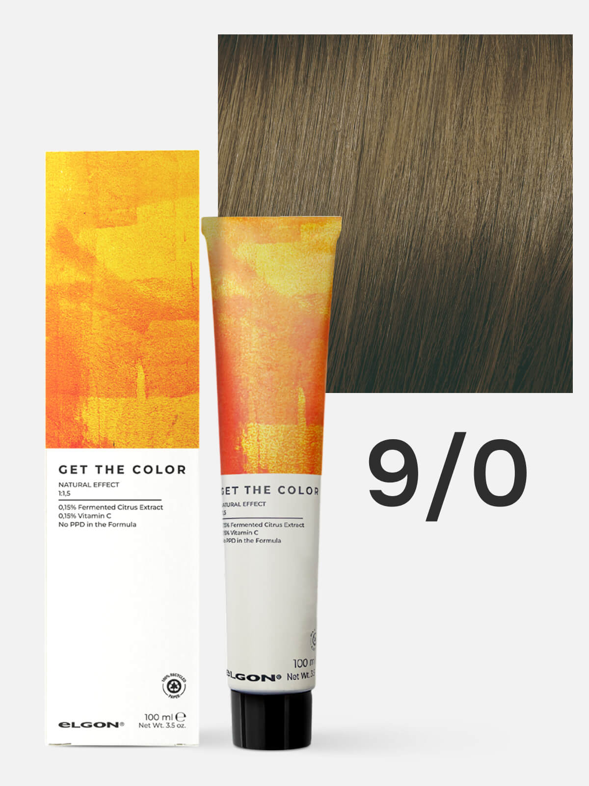 119050009.jpg ELGON GET THE COLOR Крем-краситель для стойкого окрашивания волос 9 суперсветлый блонд 100мл — изображение 1