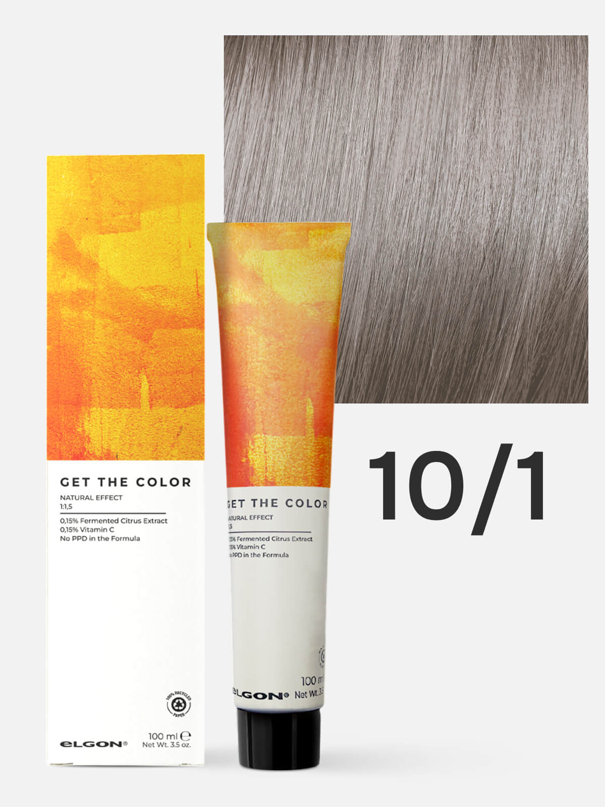 119050101.jpg ELGON GET THE COLOR Крем-краситель для стойкого окрашивания волос 10.1 платиновый блонд пепельный 100мл — изображение 1
