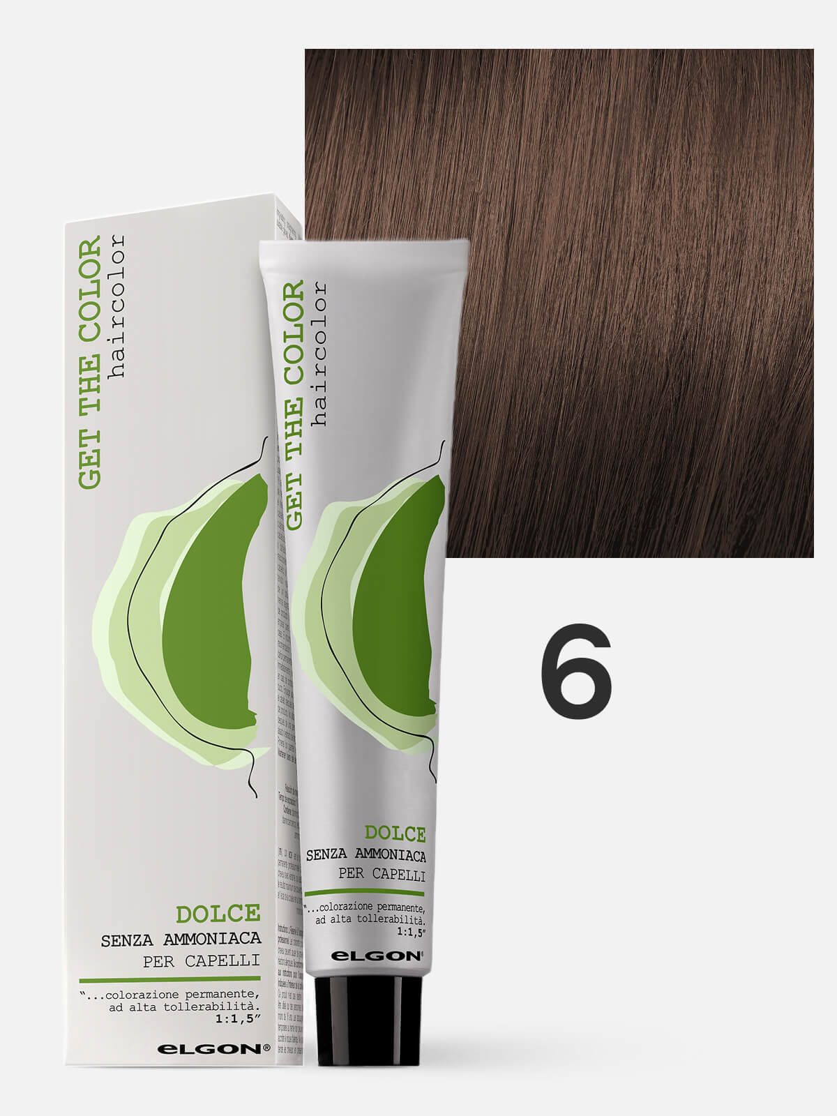 219010006.jpg ELGON GET THE COLOR DOLCE Краска для волос без аммиака 6 темно-русый Biondo Scuro 100мл — изображение 1