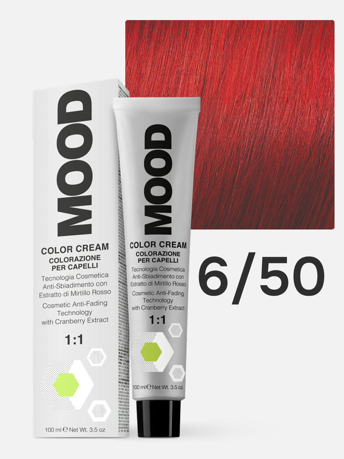mood Краска для волос 6/50 глубокий красный темный блондин biondo scuro rosso extra 100мл MOOD Краска для волос 6/50 глубокий красный темный блондин Biondo Scuro Rosso extra 100мл — изображение 1