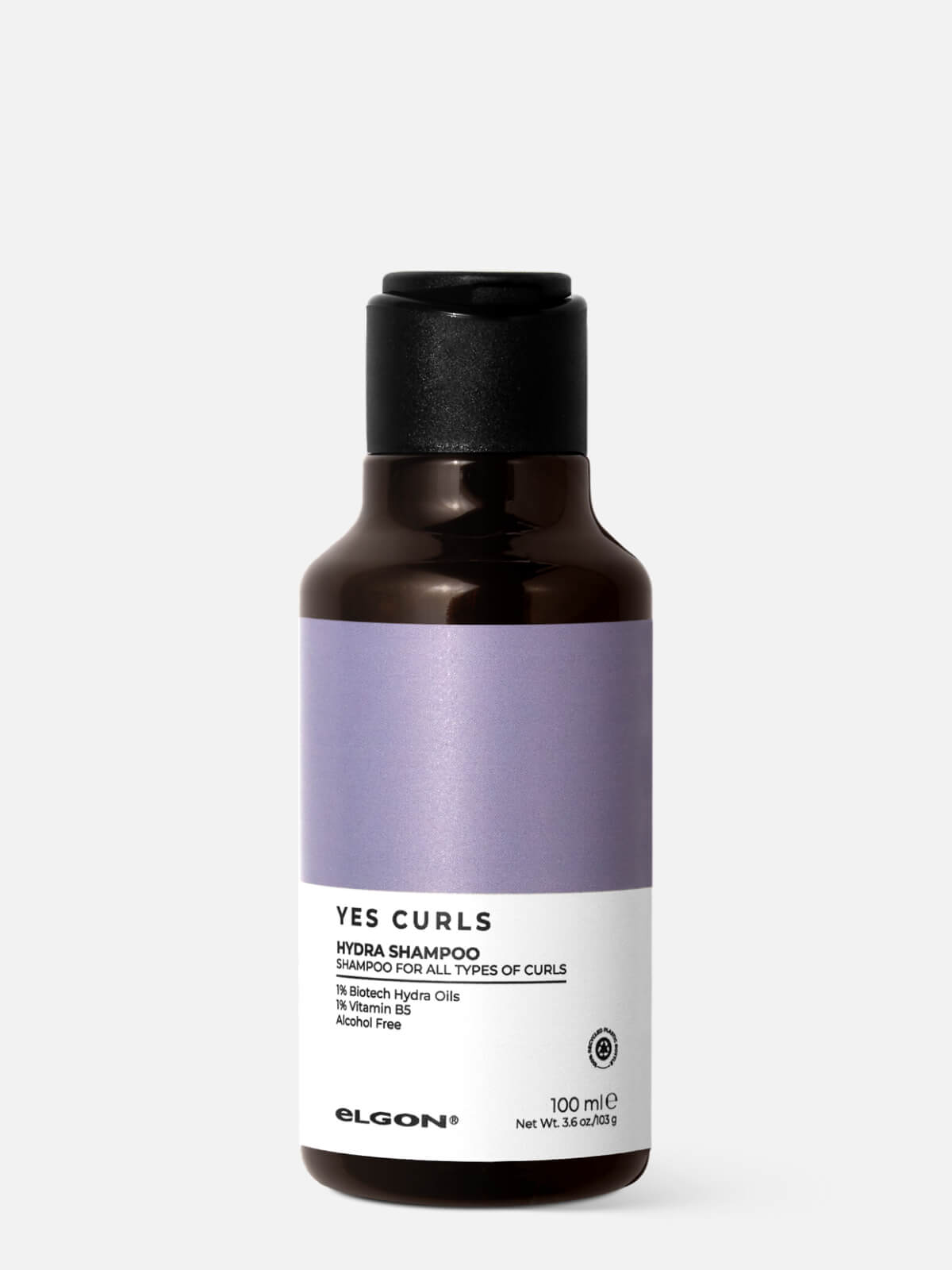 elgon yes curls Шампунь увлажняющий для всех типов кудрявых и вьющихся волос hydra shampoo 100мл ELGON YES CURLS Шампунь увлажняющий для всех типов кудрявых и вьющихся волос HYDRA SHAMPOO 100мл — изображение 1