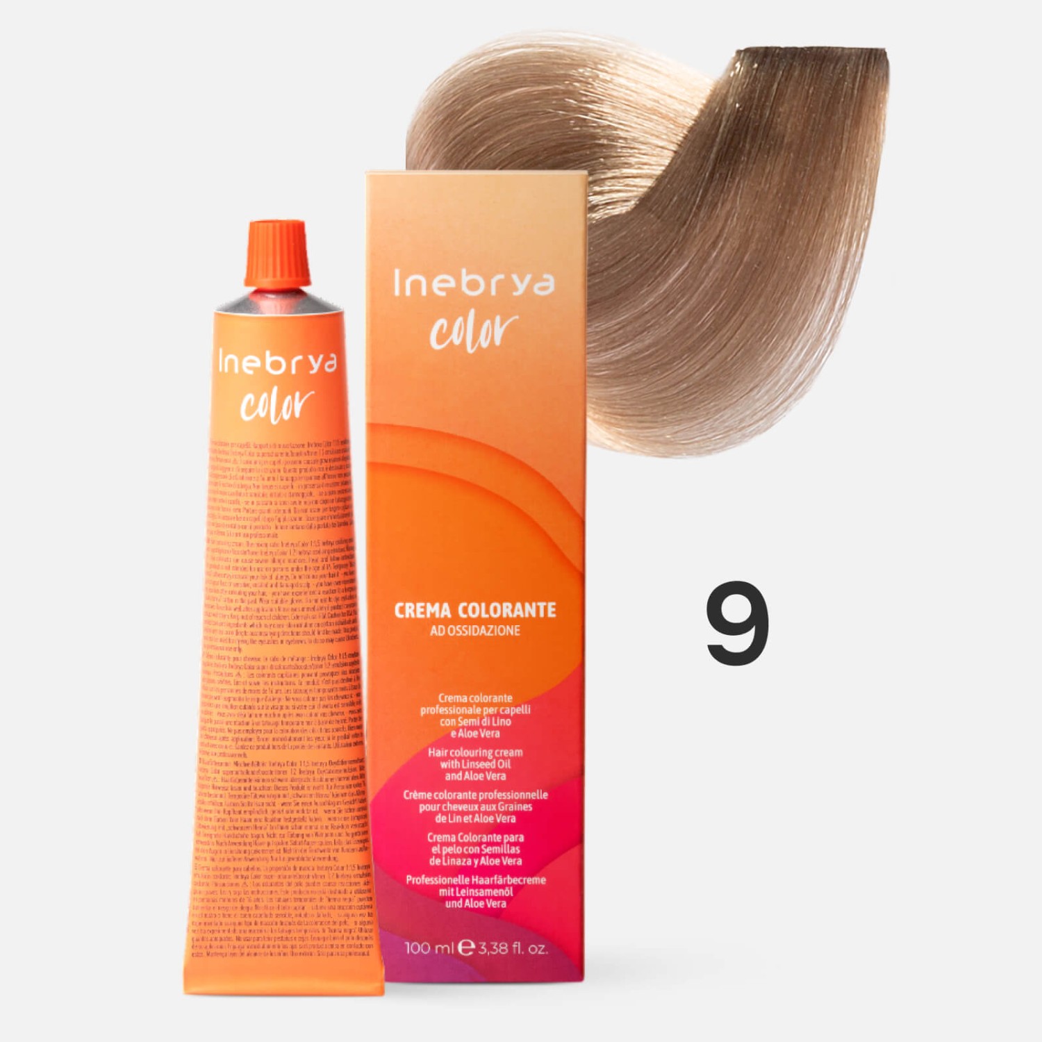 inebrya color 9 Профессиональная крем краска для волос Блонд 100 мл INEBRYA Color 9 Профессиональная крем-краска для волос Блонд 100 мл — изображение 1