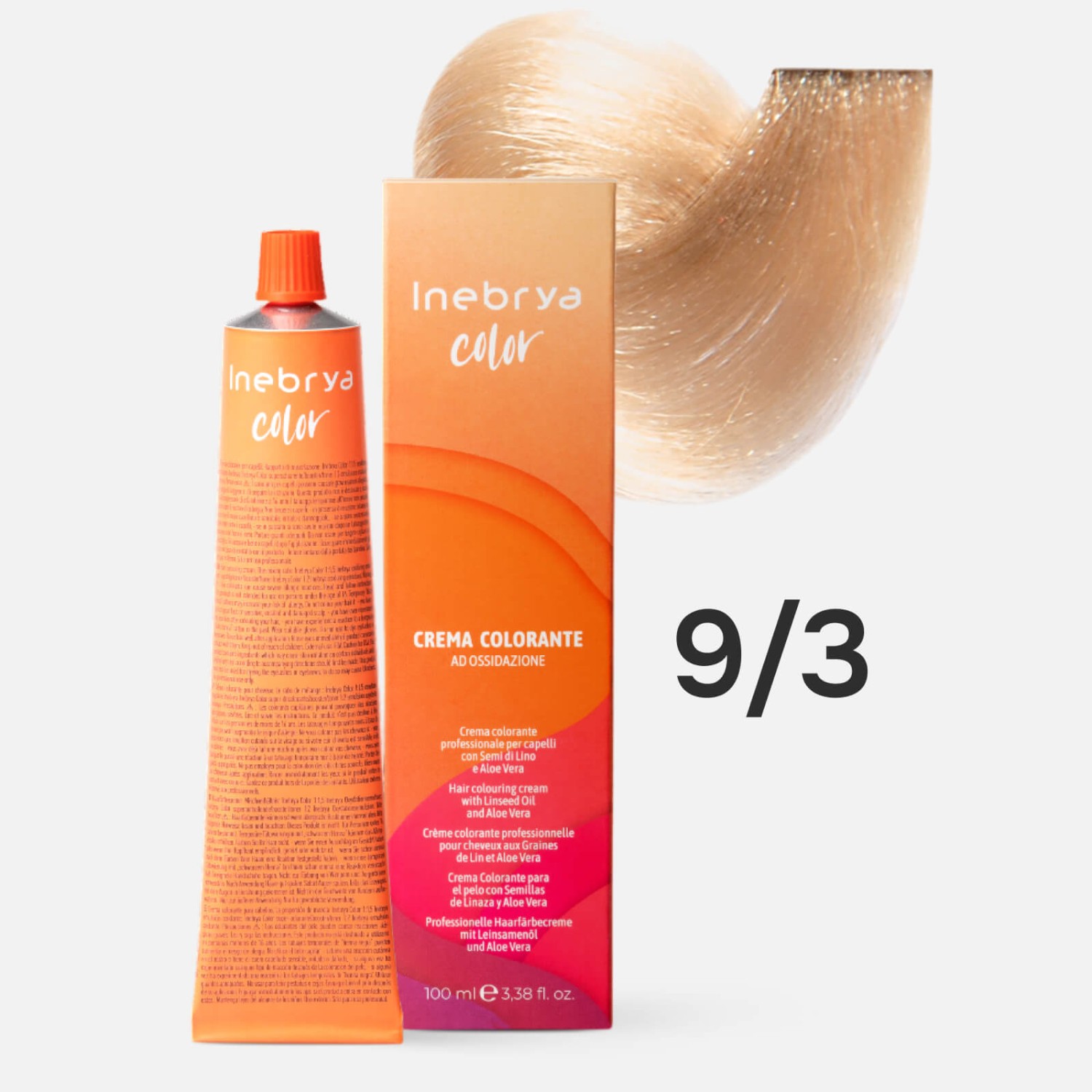 inebrya color 9/3 Профессиональная крем краска для волос Блонд Золотистый 100 мл INEBRYA Color 9/3 Профессиональная крем-краска для волос Блонд Золотистый 100 мл — изображение 1