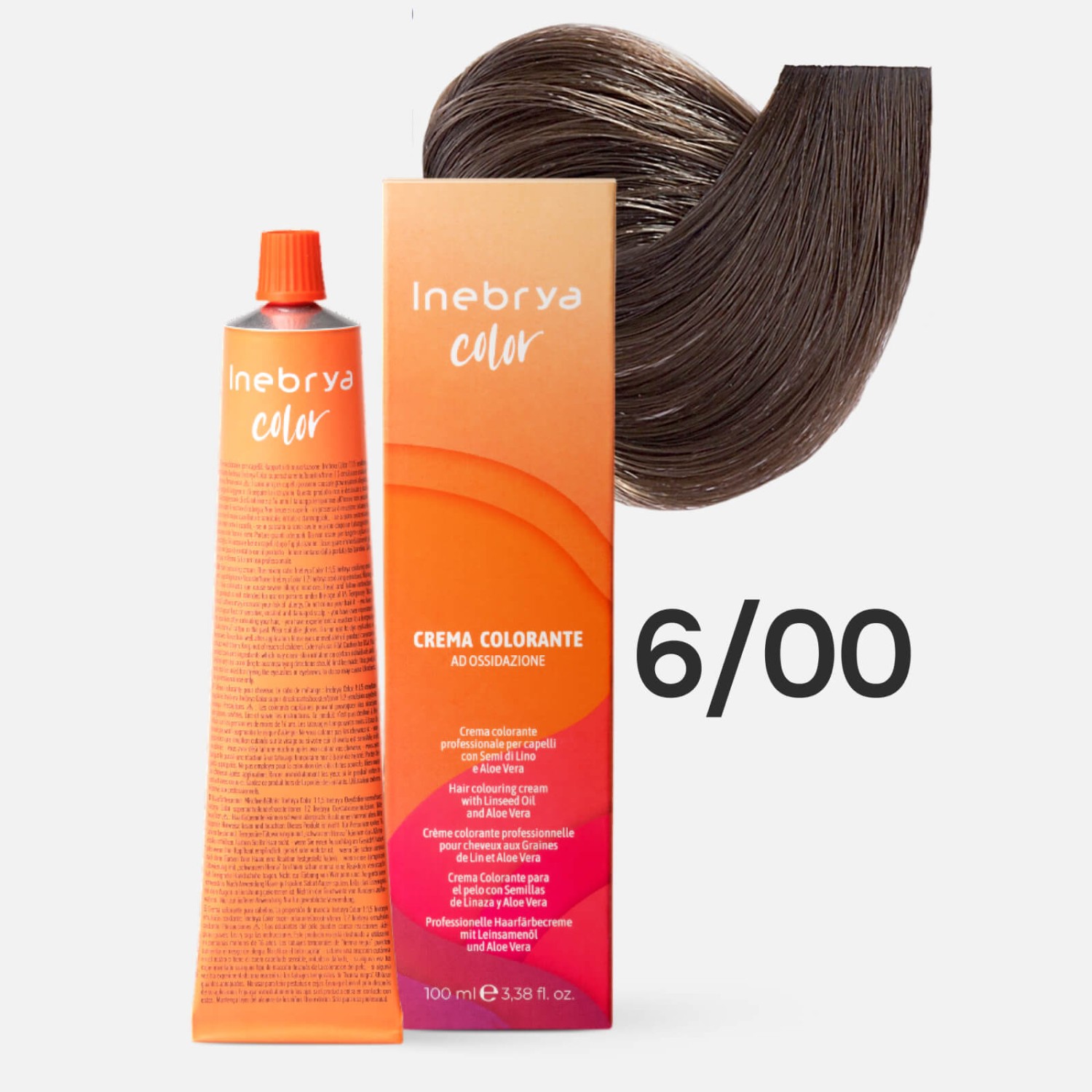 inebrya color 6/00 Профессиональная крем краска для волос Темный русый натуральный интенсивный 100 мл INEBRYA Color 6/00 Профессиональная крем-краска для волос Темный русый натуральный интенсивный 100 мл — изображение 1
