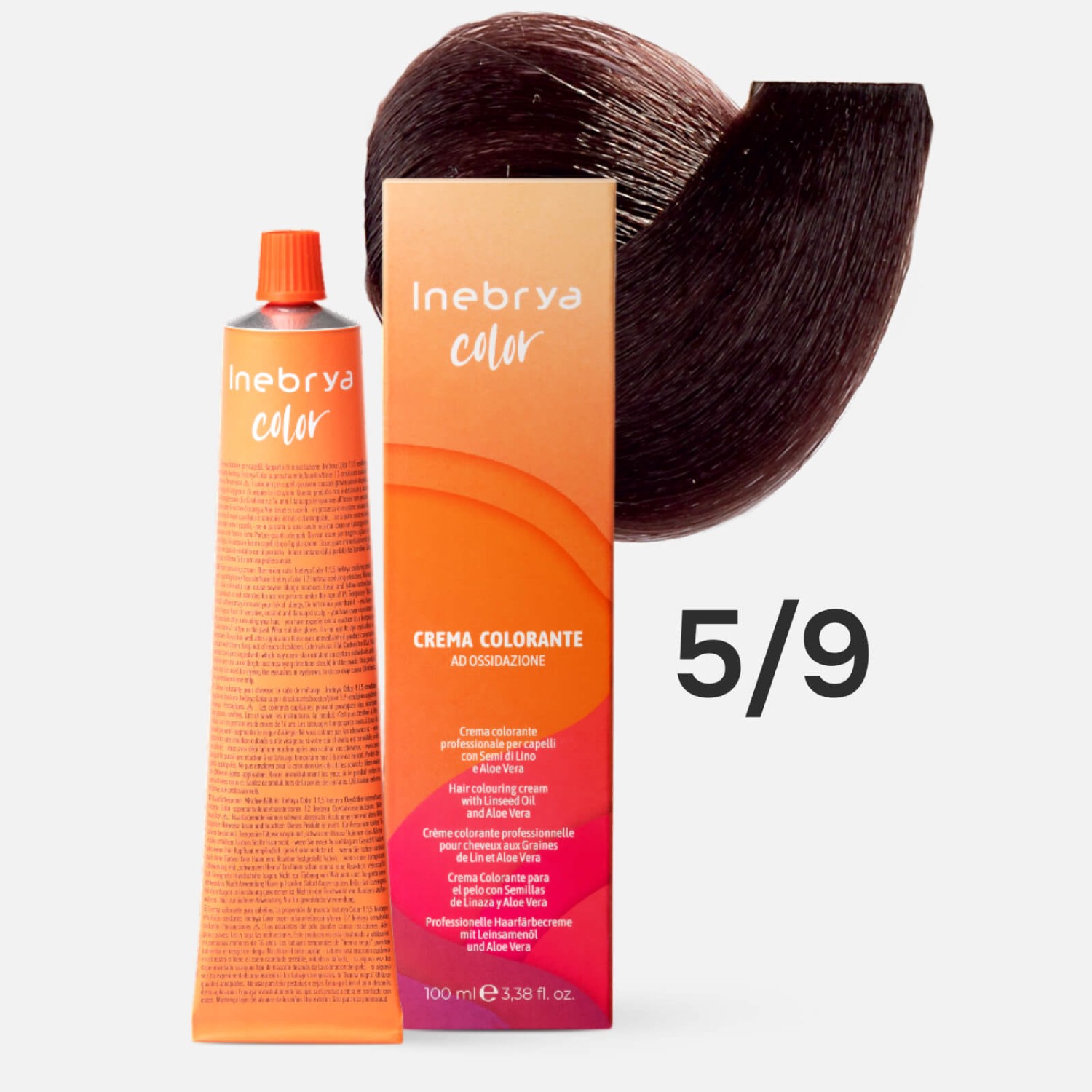 inebrya color 5/9 Профессиональная крем краска для волос Светлый каштановый шоколадный 100 мл INEBRYA Color 5/9 Профессиональная крем-краска для волос Светлый каштановый шоколадный 100 мл — изображение 1