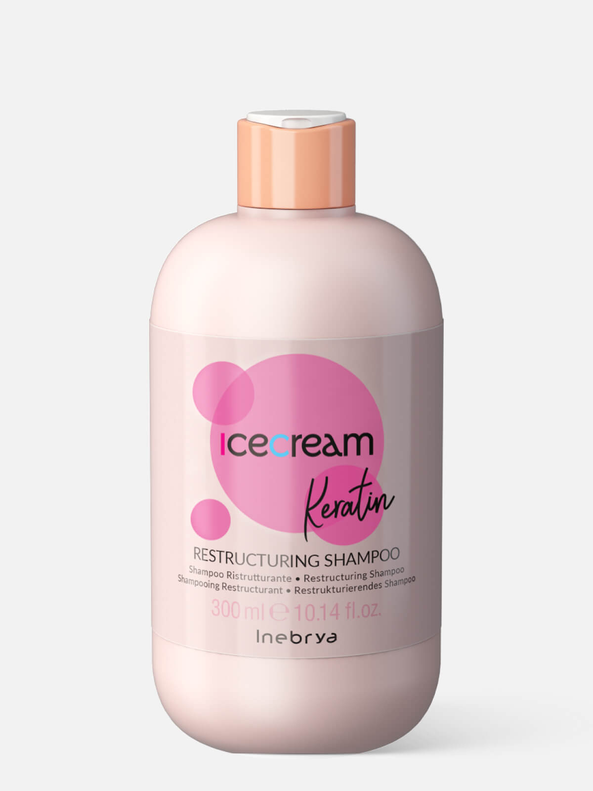 inebrya ice cream keratin Шампунь кератиновый для укрепления волос restructuring shampoo 300мл INEBRYA ICE CREAM KERATIN Шампунь кератиновый для укрепления волос RESTRUCTURING SHAMPOO 300мл — изображение 1