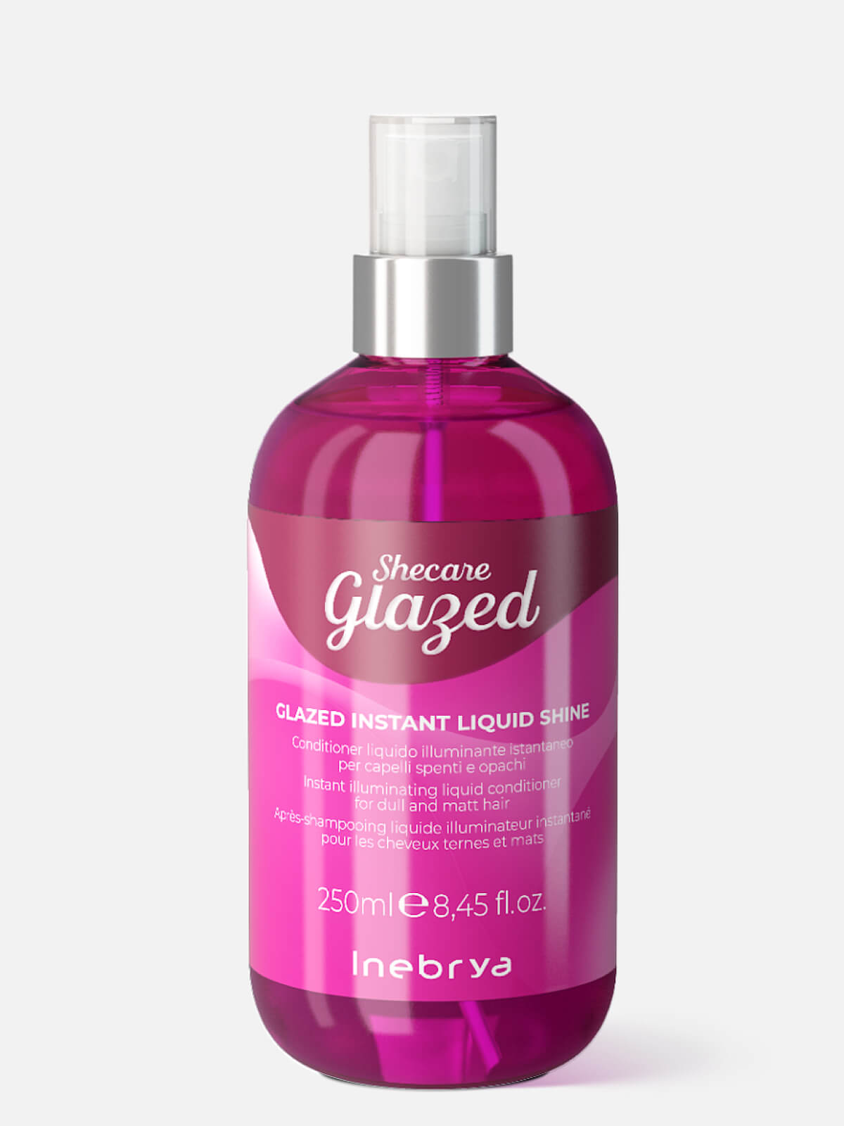 inebrya shecare glazed Лосьон кондиционирующий для блеска волос instant liquid shine 250мл INEBRYA SHECARE GLAZED Лосьон кондиционирующий для блеска волос INSTANT LIQUID SHINE 250мл — изображение 1