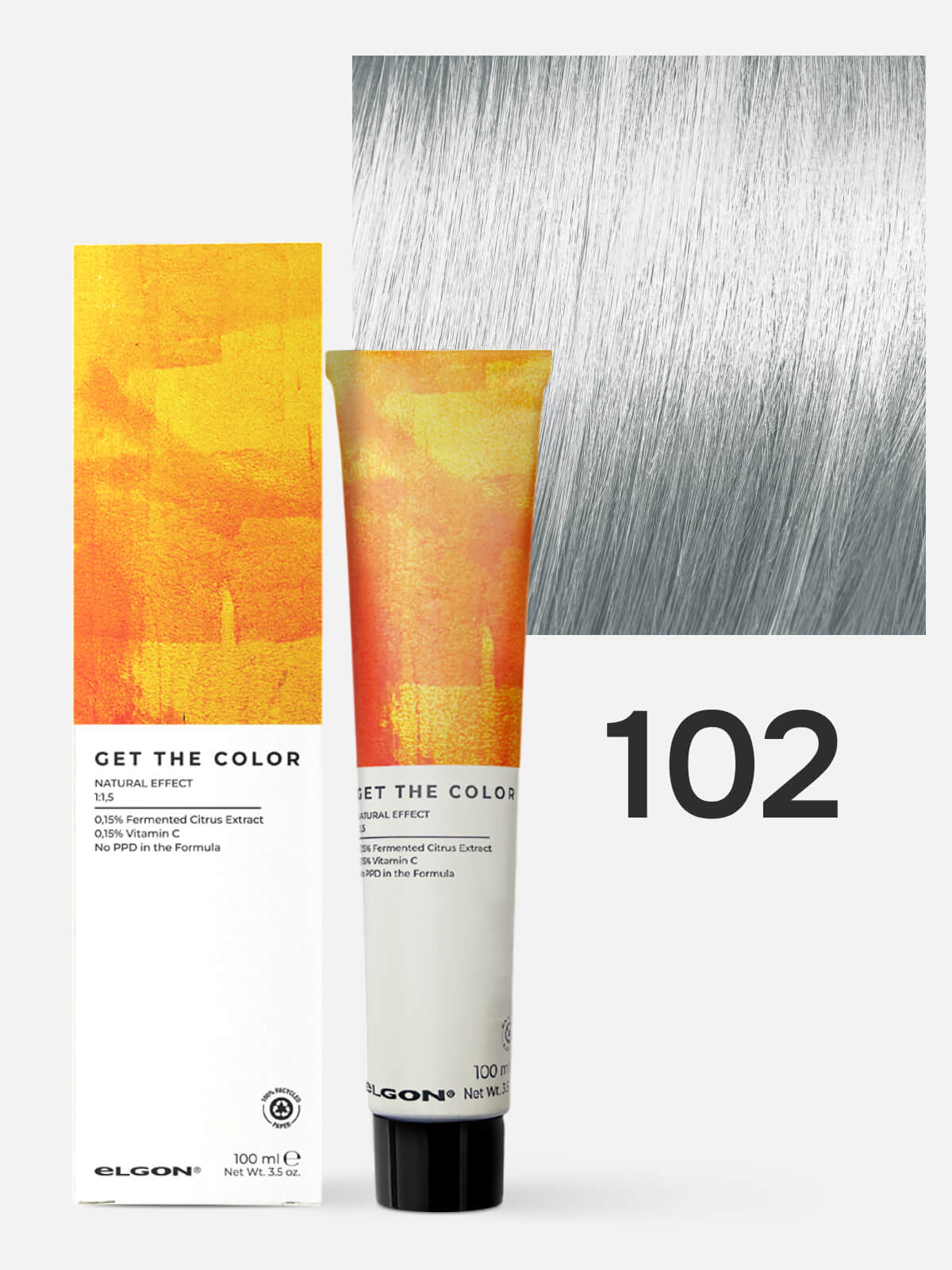 elgon get the color Крем краситель для стойкого окрашивания волос 102 бриллиантовый 100мл ELGON GET THE COLOR Крем-краситель для стойкого окрашивания волос 102 бриллиантовый 100мл — изображение 1