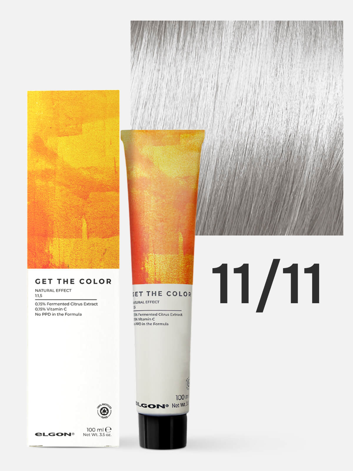 elgon get the color Крем краситель для стойкого окрашивания волос 11.11 ультра блонд интенсивный пепельный 100мл ELGON GET THE COLOR Крем-краситель для стойкого окрашивания волос 11.11 ультра блонд интенсивный пепельный 100мл — изображение 1