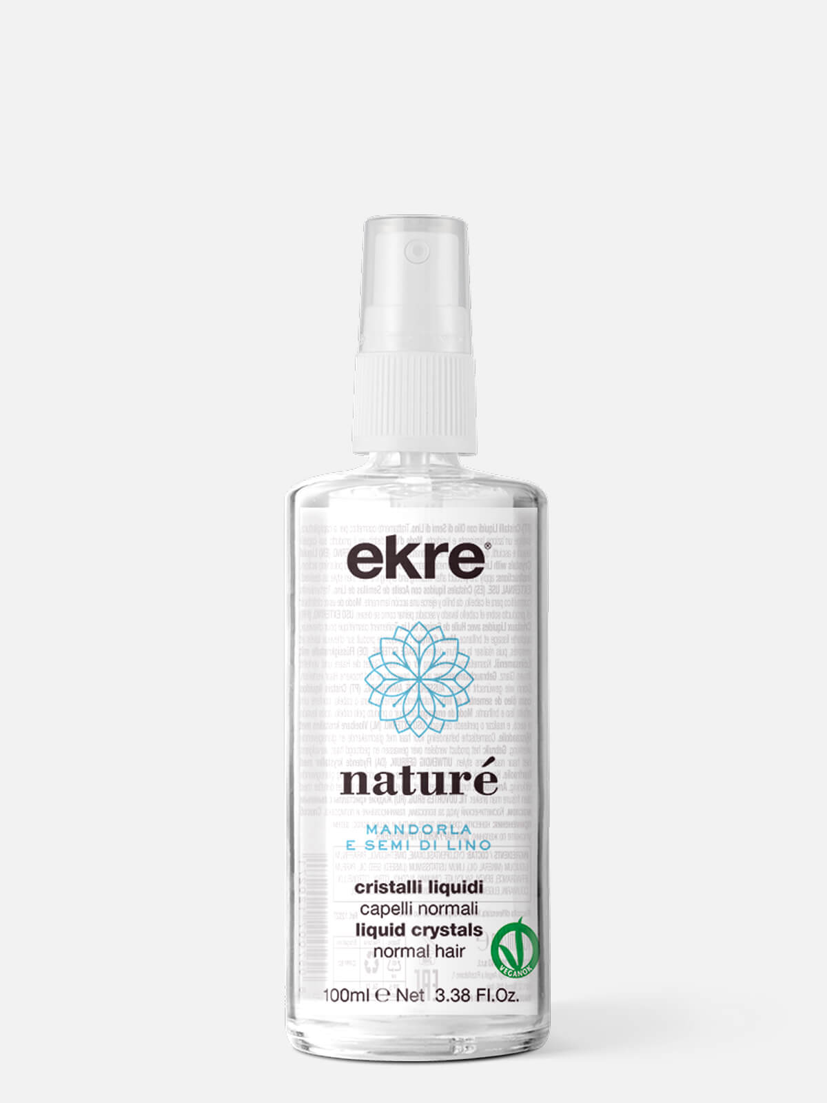 ekre nature Флюид "Жидкие кристаллы" для нормальных и сухих волос liquid crystals almond&flaxseeds vegan ok 100мл EKRE NATURE Флюид "Жидкие кристаллы" для нормальных и сухих волос Liquid Crystals Almond&Flaxseeds Vegan OK 100мл — изображение 1