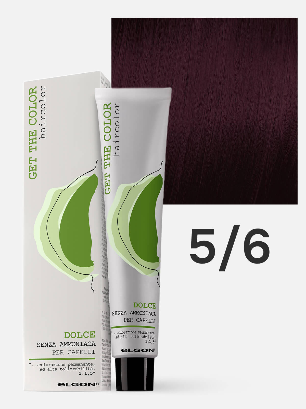 elgon get the color dolce Краска для волос без аммиака 5.6 светло каштан махагон castano chiaro mogano 100мл ELGON GET THE COLOR DOLCE Краска для волос без аммиака 5.6 светло-каштан махагон Castano Chiaro Mogano 100мл — изображение 1