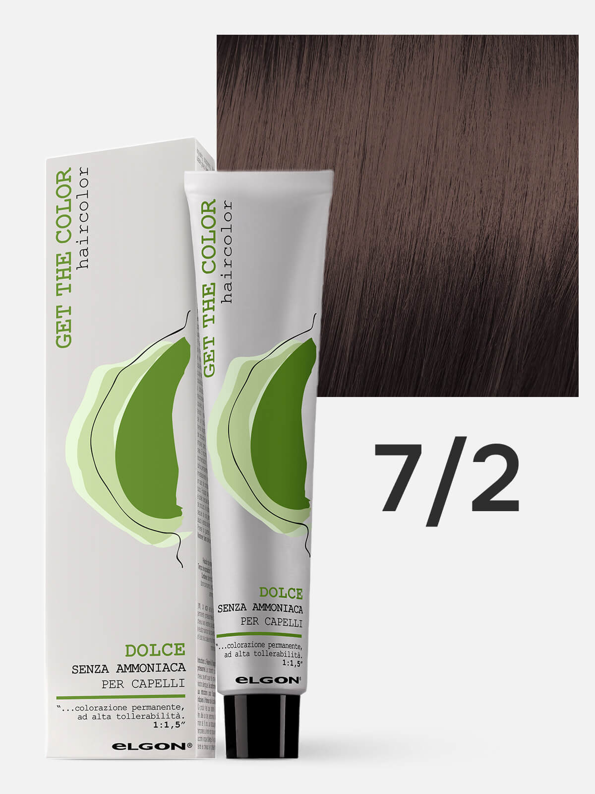 elgon get the color dolce Краска для волос без аммиака 7.2 ореховый бежевый русый biondo beige noce 100мл ELGON GET THE COLOR DOLCE Краска для волос без аммиака 7.2 ореховый бежевый русый Biondo Beige Noce 100мл — изображение 1