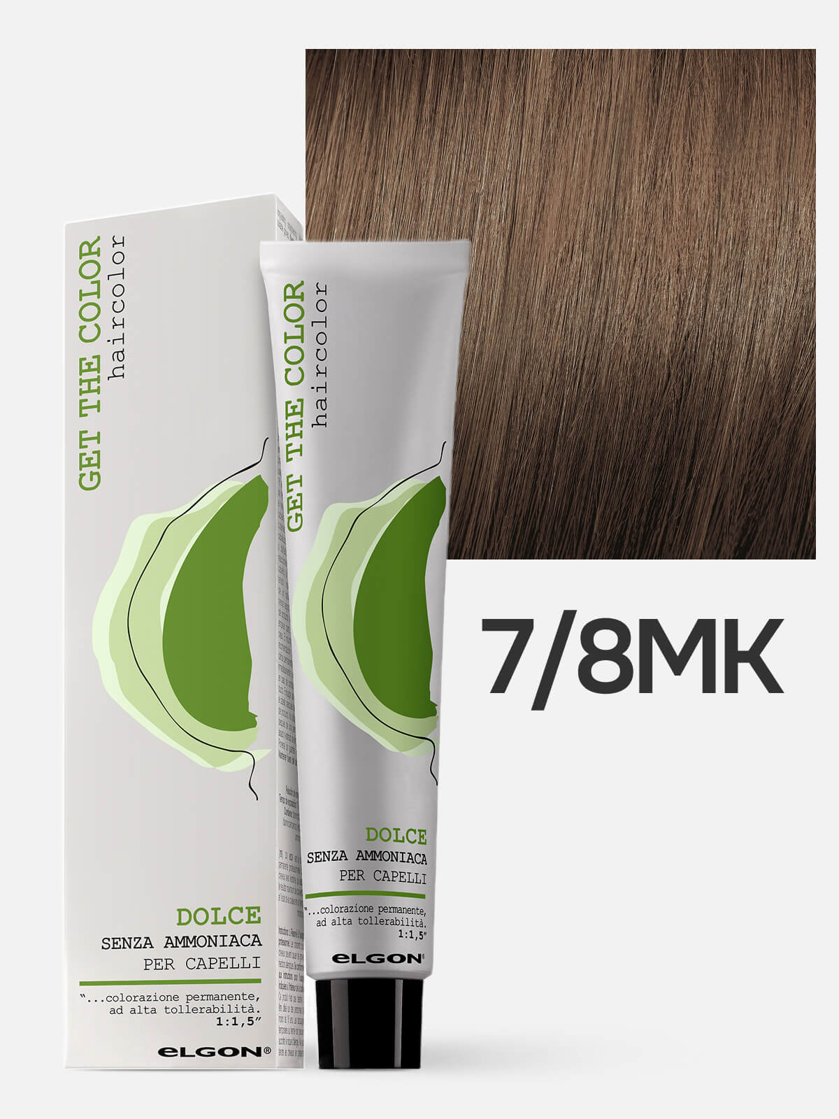 elgon get the color dolce Краска для волос без аммиака 7.8МК мокко коричневый русый 100мл ELGON GET THE COLOR DOLCE Краска для волос без аммиака 7.8МК мокко коричневый русый 100мл — изображение 1