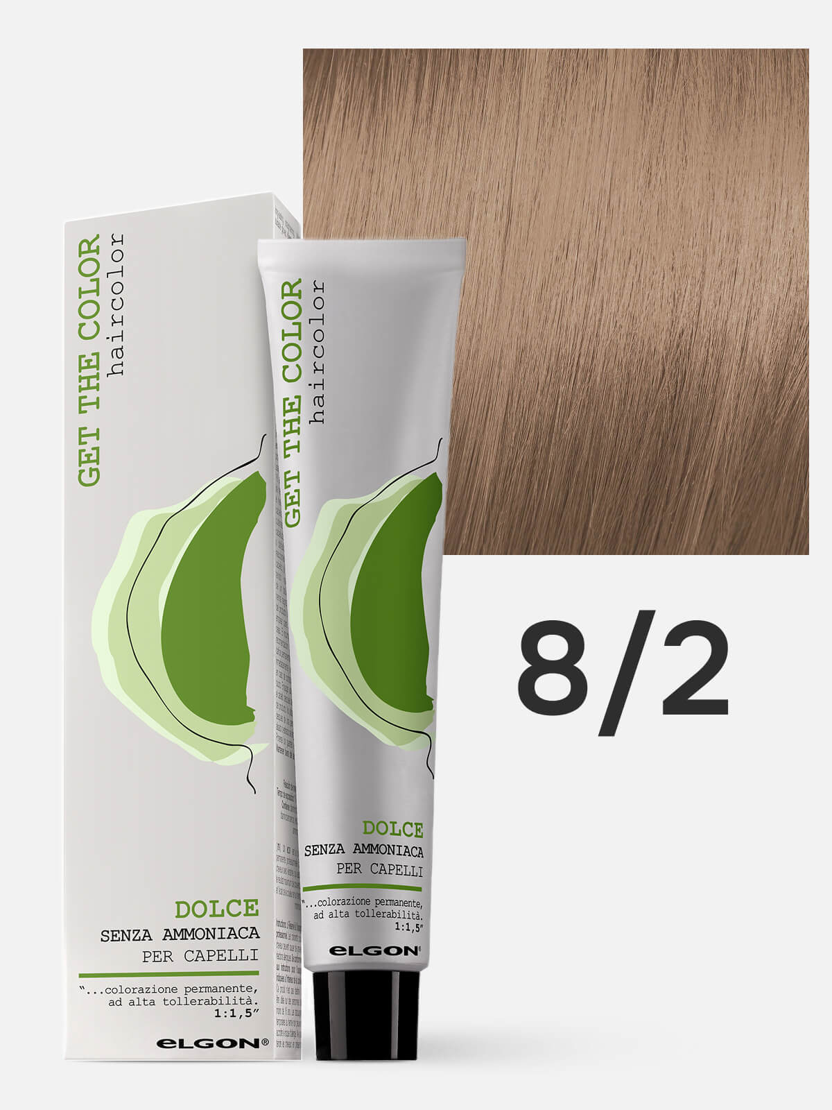 elgon get the color dolce Краска для волос без аммиака 8.2 ореховый бежевый светло русый 100мл ELGON GET THE COLOR DOLCE Краска для волос без аммиака 8.2 ореховый бежевый светло-русый 100мл — изображение 1