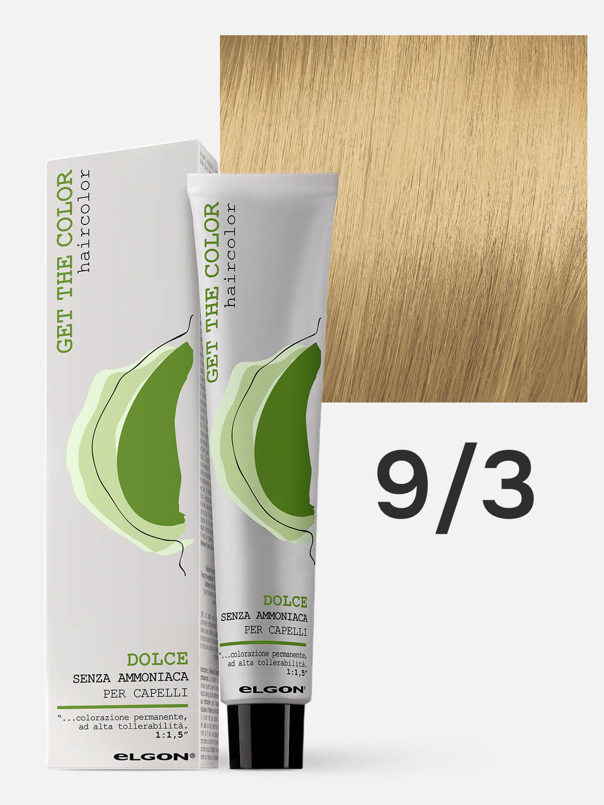 elgon get the color dolce Краска для волос без аммиака 9.3 пшеничн золотист экстра светло русый biondochiarissimodorato 100мл ELGON GET THE COLOR DOLCE Краска для волос без аммиака 9.3 пшеничн-золотист-экстра-светло-русый BiondoChiarissimoDorato 100мл — изображение 1