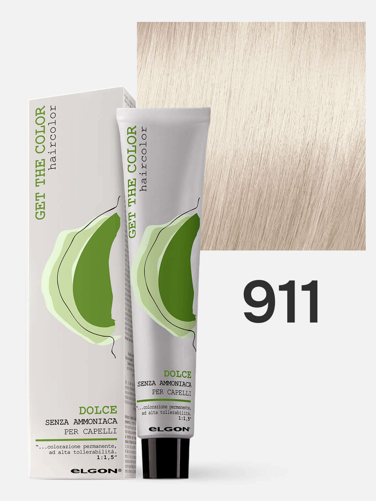 elgon get the color dolce Краска для волос без аммиака 911 серебро argento 100мл ELGON GET THE COLOR DOLCE Краска для волос без аммиака 911 серебро Argento 100мл — изображение 1