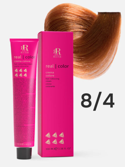 RR LINE REAL STAR Colouring Cream Крем-краска для окрашивания волос 8.4 светлый русый медный 100 мл